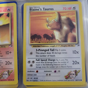 Pokemon Card Blain's Tauros